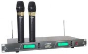 Pyle-Pro PDWM2550 19'' Rack Mount Dual VHF Wireless Rechargeable Handheld Microphone System