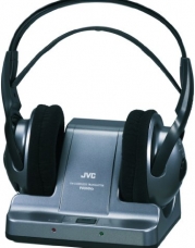 JVC 164 feet Extra Long Range 900MHz RF Wireless Dynamic Stereo Headphones with Auto Scan, Call Button, Recharger Base, PLL Stabilized Transmission, Volume Control, Extended Battery Life & Lightweight Comfortable Headband - Radio Frequency Transmission Wo