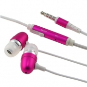 eForCity Universal 3.5mm In-Ear Stereo Headset w/ On-off & Mic Compatible with Samsung© Focus SGH-i916, Hot Pink