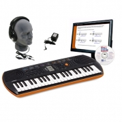 Casio SA76 EDP Personal Keyboard Package with Closed-Cup Headphones, Power Supply and Instructional Software