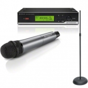 Sennhiser XSW 35 Wireless System (Frequency: 614-638 MHz) with Handheld Dynamic Microphone and On Stage Round Base Mic Stand