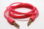 Pink 3ft 3.5mm Auxiliary (AUX) Audio Jack cable