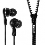 Zipbuds JUICED 2.0 Never Tangle Zipper Earbuds Featuring ComfortFit2 Technology, Black
