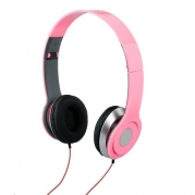 Adjustable Circumaural Pink Over Ear Hifi Stereo Stero Earphone Headphone for PC MP3 MP4 iPod