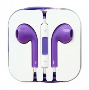Zeimax® Earbuds EarPods With Mic and Remote Earphone Headphone Compatible with iPhone 3/4/5, Ipad, Ipod Type L (Purple)