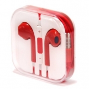 Zeimax Earbuds EarPods With Mic and Remote Earphone Headphone For iPhone 3/4/5, IPad, IPod (Red)