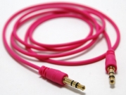 CablesFrLess (TM) Hot Pink 3ft 3.5mm Auxiliary (AUX) Audio Jack cable
