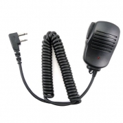 Zeadio Shoulder Remote Handheld Mic Microphone Speaker 3.5mm headphone jack with red Light for 2 Pin ICom Cobra Maxon Yaesu Vertex Radio IC-F10 IC-F11 IC-F12 IC-F20 IC-F21 IC-F22 IC-F3 IC-F33GS IC-F34GS etc.