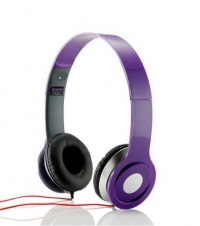 Adjustable Circumaural Purple Over Ear Hifi Stereo Stero Earphone Headphone for PC MP3 MP4 iPod