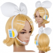 Rin-chan popular cosplay set Rin wig net ribbon headband headphone hairpin just as it is