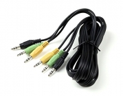 Summitlink® Audio Cable 3 to 3 Minijack Color Coded for 5.1 Channel Logitech Computer Speakers