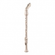 Woodi USA Bass Recorder WRB-258BWH Ivory White 4-Piece Baroque Fingering with Carry Bag
