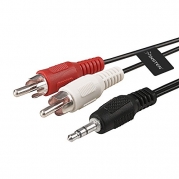 ER 6FT 3.5mm Mini Plug to RCA Hook Computer To Stereo 6 FT