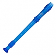 Ravel Transparent Recorder with Cleaning Rod and Bag, Blue