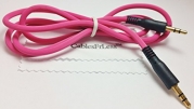 CablesFrLess® Brand 3ft 3.5mm Heavy Duty Audio Stereo Jack Cable Fits Iphone® 6, Ipad®, and most standard Cell phones and tablets(Hot Pink)