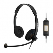 Sennheiser 504547 SC 60 USB ML Headset - Stereo - Black, Orange - USB - Wired - 60 Hz - 16 kHz - Over-the-head - Binaural - Supra-aural - 6.89 ft Cable - Noise Cancelling Microphone (Sennheiser504547 )