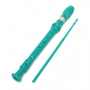 KINGSO Soprano Descant Recorder 8-Hole With Cleaning Rod + Case Bag Music Instrument Green