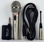 Hisonic HS308L Portable Wireless and Wired 2 in 1 Microphone for Home and Stage Use
