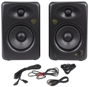 Rockville ASM5 5 2-Way 200 Watts Peak/100 Watts RMS Active/Powered Pair of Pro Studio Monitors With Dual Class D Amp In Each Speaker, USB Input, and Neo Magnet Silk Soft Dome Tweeters