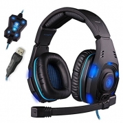 Sades SA-907 over-ear Professional Stereo Headset Headband Pc Pro WCG games headphones(black)