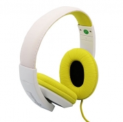 Connectland Circumaural Stereo Wired Headphone Microphone Lightweight Adjustable Headband Yellow CL-AUD63033