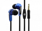 Alcatel One Touch Evolve Stereo Inside The Ear Headphones Built In Hands Free Microphone And Dynamic Driver Blue With Square Shape
