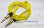CablesFrLess (TM) 3ft 3.5mm Flat Braided Auxiliary AUX Cable (Yellow)