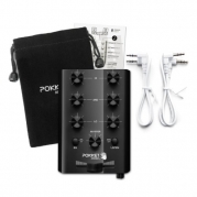 Pokket Mixer PM11BLA001 Mobile Mini DJ Mixer - Speakers - Retail Packaging - Midnight Black