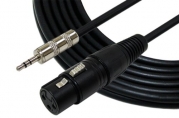 GLS Audio 6ft Cable 1/8 TRS Stereo to XLR Female - 6' Cables 3.5mm (Mini) to XLR-F Cord for iPhone, iPod, Computer, and more - Single