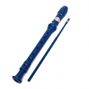 KINGSO 8-hole Soprano Descant Recorder Blue With Cleaning Rod + Case Bag Music Instrument