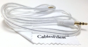 CablesFrLess (TM) 3ft 3.5mm Auxiliary (AUX) Audio Jack cable (Silver)