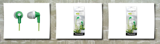 Panasonic rphje120g in-ear headphone, green