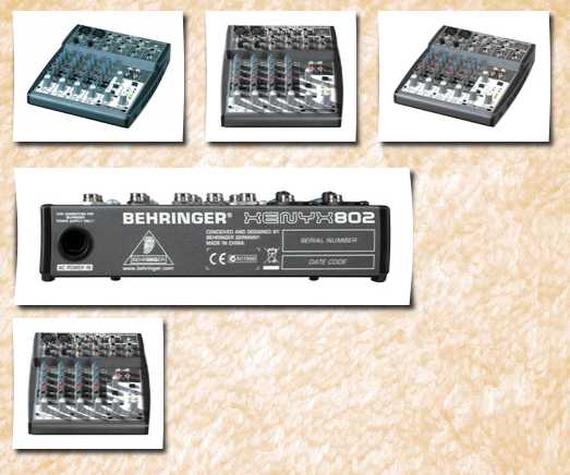 Behringer xenyx premium 8-input 2-bus mixer with xenyx mic preamps and british eqs