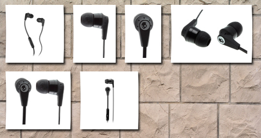 Skullcandy ink'd 2.0 earbud headphones with mic (black)