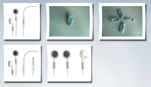 Generic dc earphone headphone with volumm remote control and mic for ipod iphone 3 3gs 4 4g 4s ipad