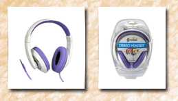 Syba circumaural over-ear stereo headphone purple